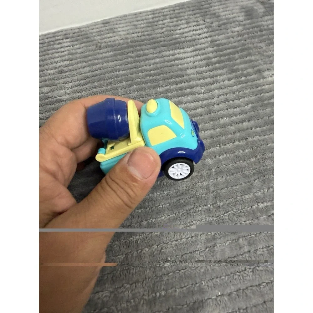 Unbranded Plastic Blue Yellow Concrete Toy Mixer- Some Damage- 4inches x 3inches